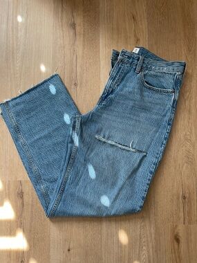 Classic Blue Denim Jeans - Casual wide leg